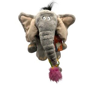 Dr Seuss Elephant Horton Hears Who Macy's 2008 15" plush Stuffed Animal w/ Book